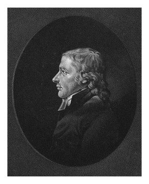 Vaiz Cornelis van der Ven 'in portresi, profilde, Charles Howard Hodges, 1804 - 1806, vintage gravür.