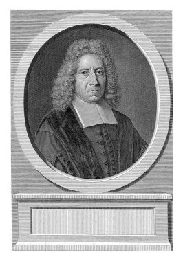 Petrus van Maastricht 'in portresi, Pieter van Gunst, Gerard Hoet (I), 1659 - 1731 Petrus van Maastricht, Frankfurt' ta felsefe ve ilahiyat profesörü.