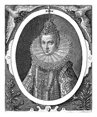 Isabella Clara Eugenia 'nın portresi, Crispijn van de Passe, 1574 - 1637 Isabella Clara Eugenia' nın portresi, İspanya Infante 'si ve Avusturya Arşidükü Albrecht' in eşi,.