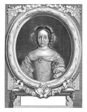 Anna Maria Luisa de Medici 'nin portresi, Adriaen Haelwegh, c. 1647 - c. 1696 Cosimo de Medici' nin kızı Anna Maria Luisa de Medici ve Orleans 'lı Margaret Louise' in portresi..