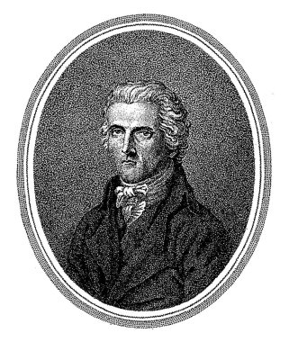 Johann De Caro 'nun portresi, Johann Carl Richter, Rahl' dan sonra, 1780 - 1832, eski oyma..