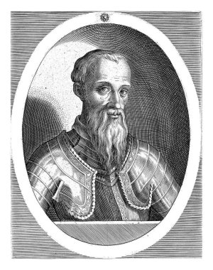 Roma Camillo Orsini 'nin portresi, Dominicus Custos, 1600 - 1604, eski oyma..