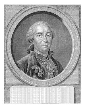 Georges Louis Leclerc Count de Buffon 'un portresi, Jacob Houbraken, Drouais' den sonra, 1774 Georges Louis Leclerc Count de Buffon 'un solundaki büst..
