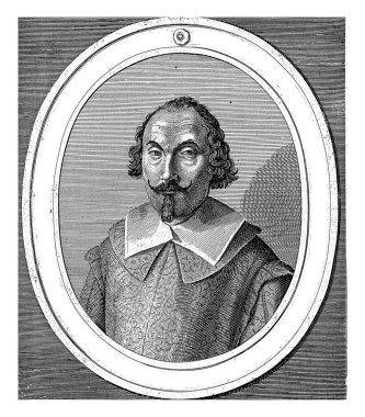 İlahiyatçı Octavius Ferrarius 'un portresi, Giovanni Georgi, 1600 - 1699, eski oyma..