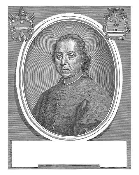 Portret Van Kardinaal Pier Marcellino Corradini Girolamo Rossi Pietro Nelli — Stock Photo, Image
