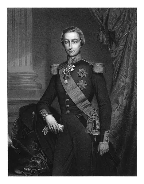 Leopold Portresi Belçika Kralı Lucio Querino Lelli Nicaise Keyser Den — Stok fotoğraf