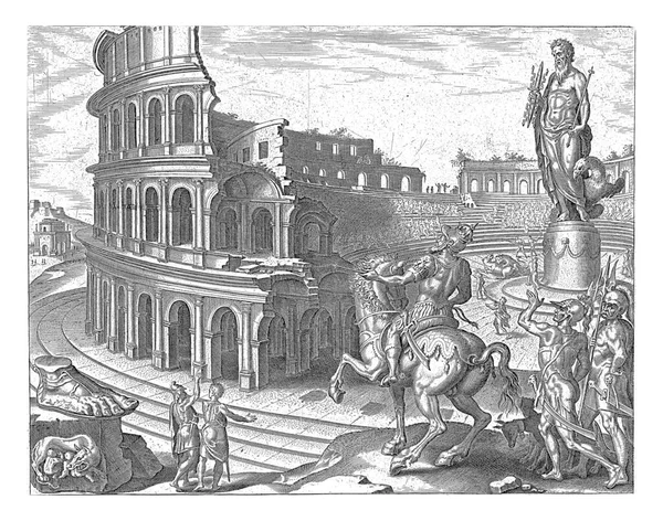 ローマのコロッセオ フィリップス ガレル マールテン ヴァン ヘムネック 1581 1633 ローマ コロッセオの遺跡 — ストック写真