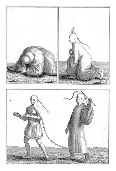Chinese Mendicant Monks Tormenting Themselves Bernard Picart Workshop 1728 Sheet — Stock Photo, Image