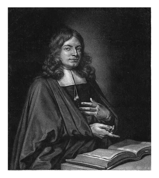 アドリアン ウェッセル ジェイコブ ゴール 1685年 1724年 アドリアン ウェッセル オープン ブックを指す — ストック写真