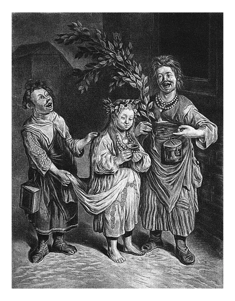 Juni Die Pfingstblume Cornelis Dusart 1679 1704 Eine Pfingstblume Pfingstblume — Stockfoto