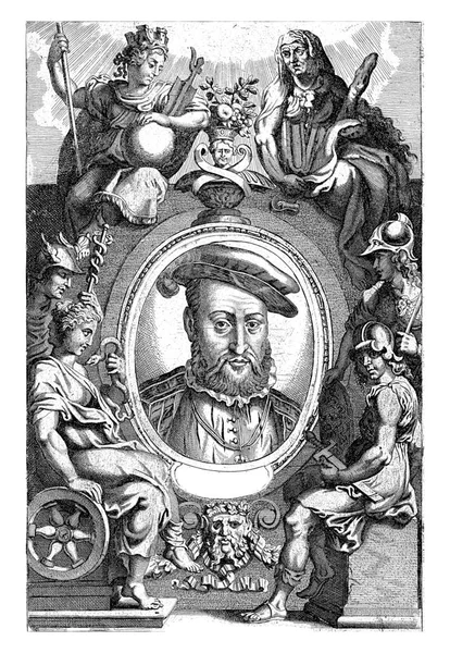 Maximilian 'ın Portresi, Kont van Buren, Gaspar Bouttats, Cornelis Galle' den sonra, Peter Paul Rubens 'den sonra, 1650 - 1695 Maximilian' ın oval çerçevesinde portresi, Kont van Buren.