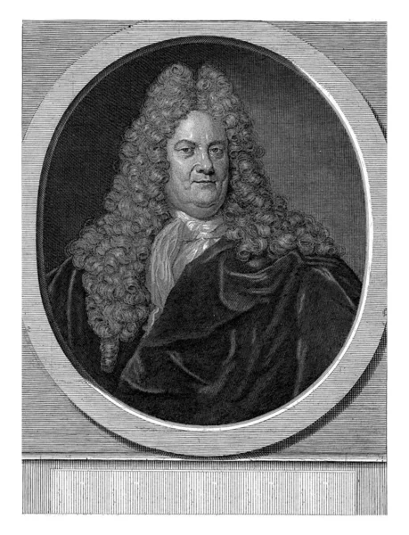 Portrait Bernard Nieuwentijt Pieter Van Gunst Dirk Valkenburg 1674 1731 — Stock Photo, Image