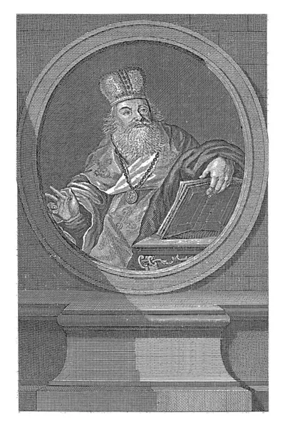 Portrait Feofan Procopovich Wolfgang Christoph Mayr 1736 1776 Vintage Engraved — Stock Photo, Image