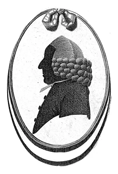 Silhouette Portrait Johan Jacob Sage Ten Broek Govert Kitsen 1776 — Stock Photo, Image