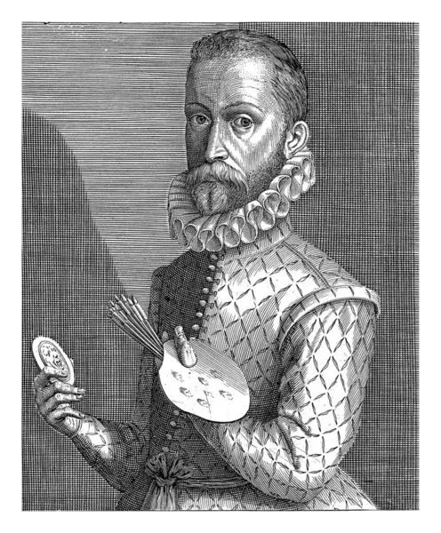 Portrait Frans Pourbus Hendrick Hondius 1610 Half Length Portrait Left — Stock Photo, Image