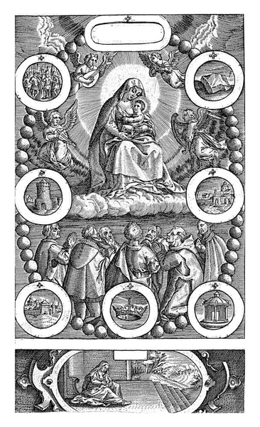 María Amamantando Niño Jesús Antonie Wierix 1598 1648 María Amamantando —  Fotos de Stock
