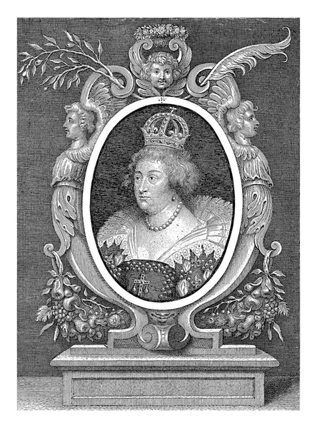 Portrait Maria Medici Lucas Vorsterman Nicolaas Van Der Horst 1619 — Stock Photo, Image