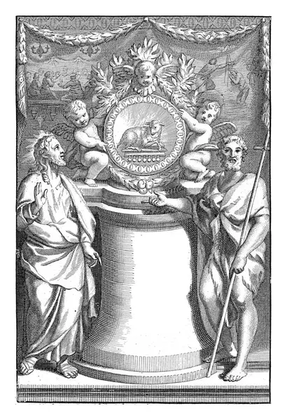 Allegory New Testament Christ John Baptist Abraham Blois Gerard Lairesse — Stock Photo, Image