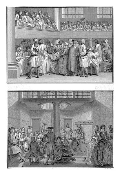 Reuniões Quakers Londres Amsterdã Pieter Tanje Depois Louis Fabritius Dubourg — Fotografia de Stock