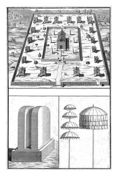 Religious Sites Objects Siam Bernard Picart Workshop 1726 Sheet Three — Stock Photo, Image