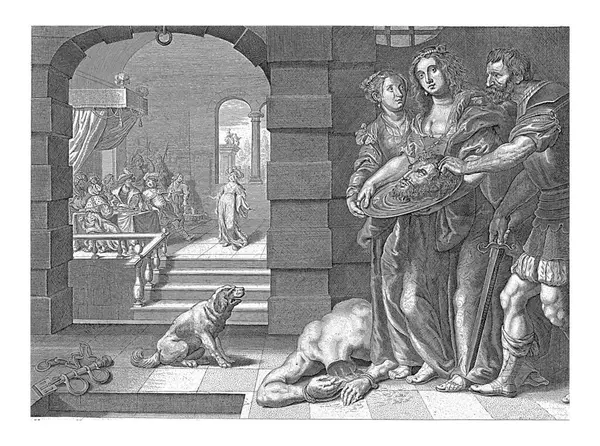 Herodias Salome Head John Baptist Anonymous Schelte Adamsz Bolswert Peter — Stock Photo, Image