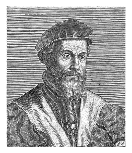 Portrait Wolfgang Lazius Philips Galle 1572 Portrait Wolfgang Lazius Austrian — Stock Photo, Image