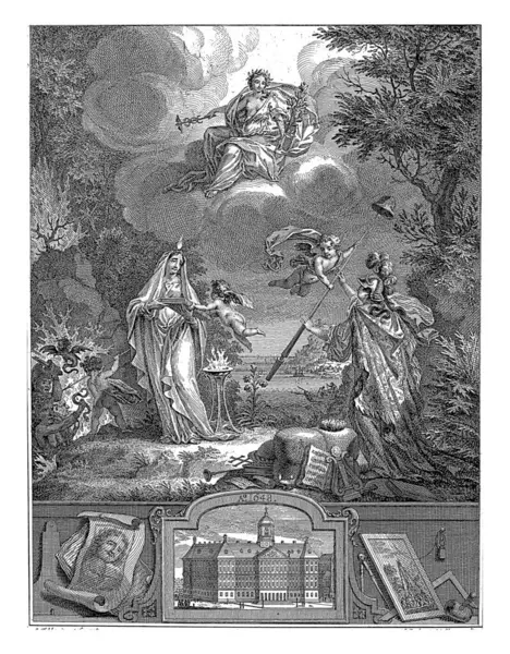 Allegory 100Th Anniversary Dutch Freedom 1648 1748 Simon Fokke 1748 — Stock Photo, Image