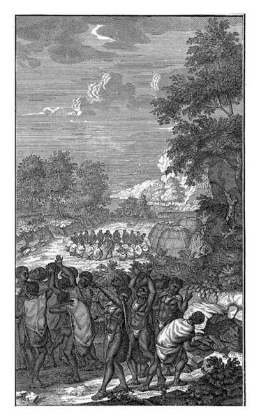 Ceremony Burial Khoi Jan Caspar Philips 1727 Landscape Khoi Being — Stock Photo, Image