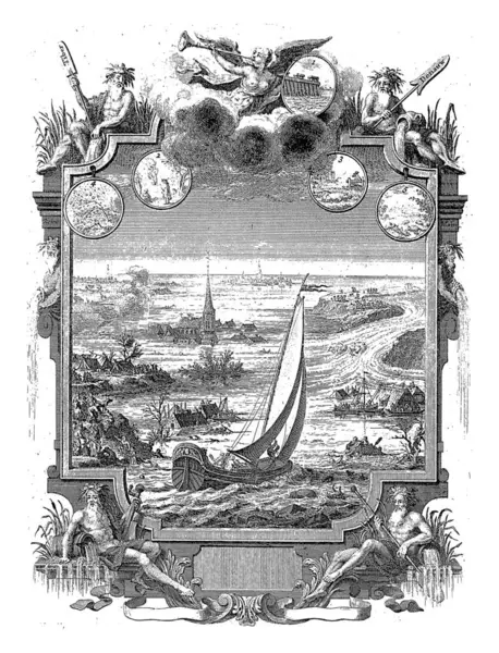 Dike Breach Jaarsveld 1751 Jan Caspar Philips 1751 Dike Breach — Stock Photo, Image
