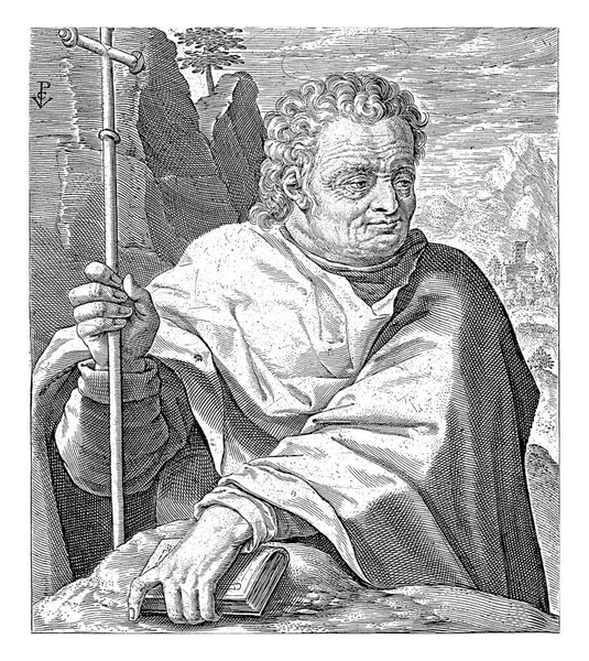 Apostle Philip Crispijn Van Passe 1594 Bust Apostle Philip Cross — Stock Photo, Image