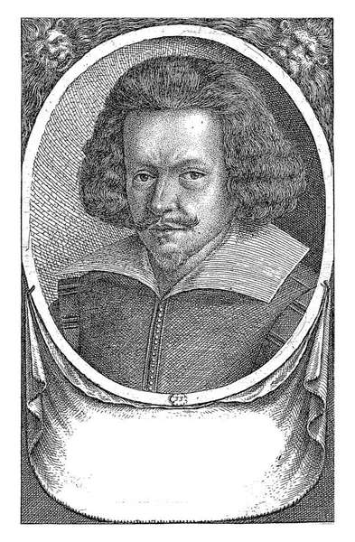 彫刻家のアブラハム グラス ヨハン フリードリヒ レナード 1668年の肖像画 — ストック写真