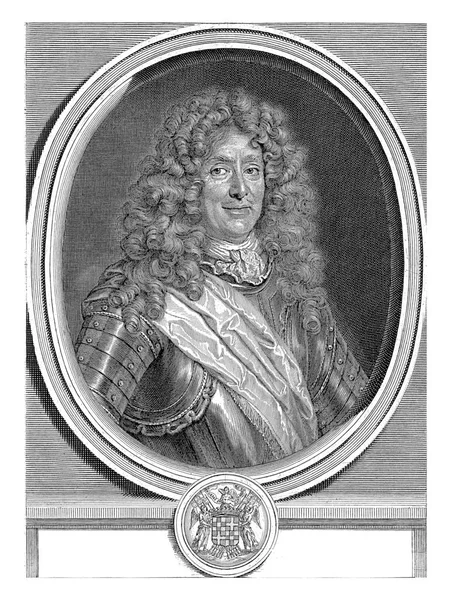 Porträtt Roger Bussy Rabutin Gerard Edelinck Efter Febure 1693 1707 — Stockfoto