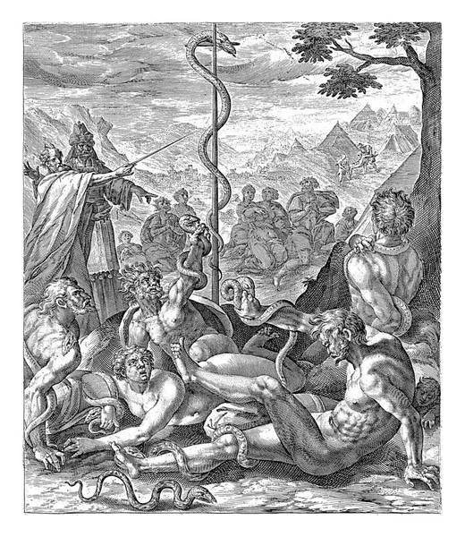 Copper Serpent Crispijn Van Passe 1574 1637 God Punishes Israelites — Stock Photo, Image