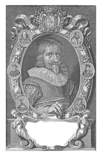 Retrato Cristián Dinamarca Simon Van Passe 1633 Retrato Cristián Rey —  Fotos de Stock