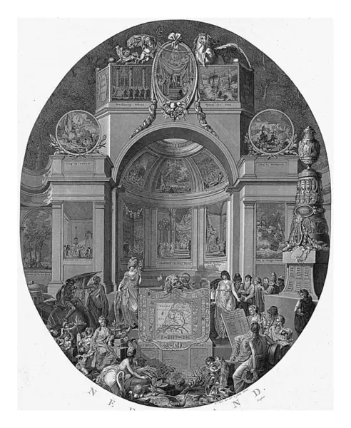 Allegory Glorious History Netherlands Willem Kok 1790 1807 Oval Representation — Stock Photo, Image