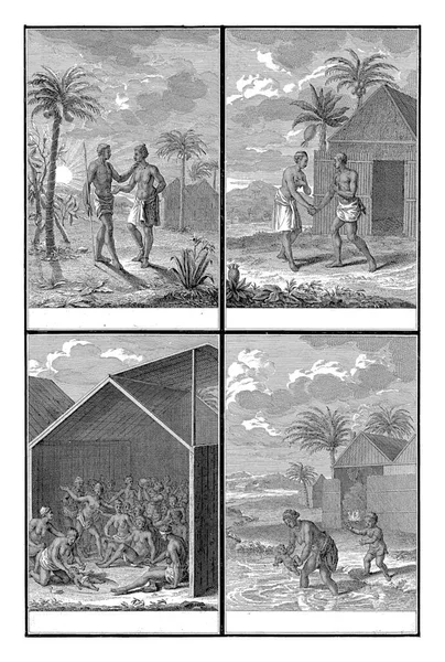 Rituals Inhabitants Guinea Bernard Picart Workshop Bernard Picart 1726 Magazine — Stock Photo, Image