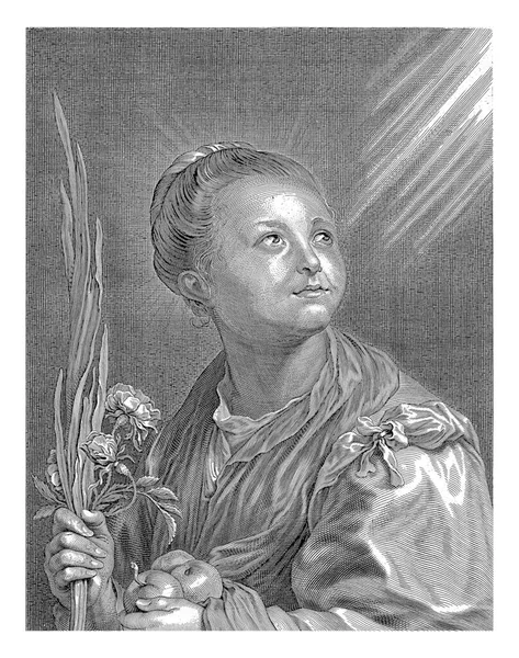 Dorothea Cornelis Galle Anthony Van Dyck 1638 1678 Saint Dorothea — Stock Photo, Image