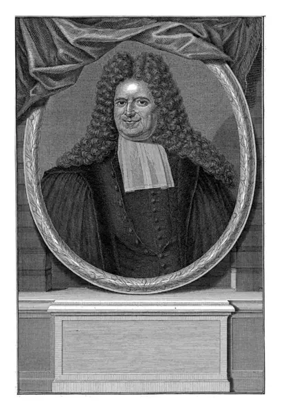 Portrait Gerard Noodt Adolf Van Der Laan 1694 1755 Oval — Stock Photo, Image