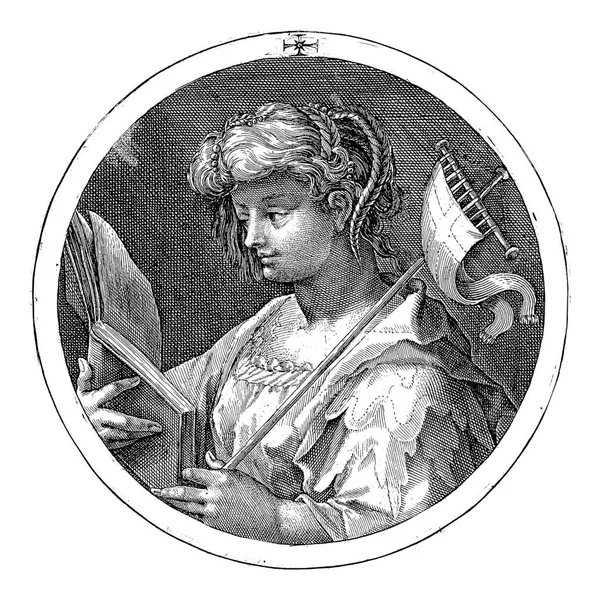 Cimmerian Sibyl Crispijn Van Passe 1601 Bust Cimmerian Sibyl Reading — Stock Photo, Image