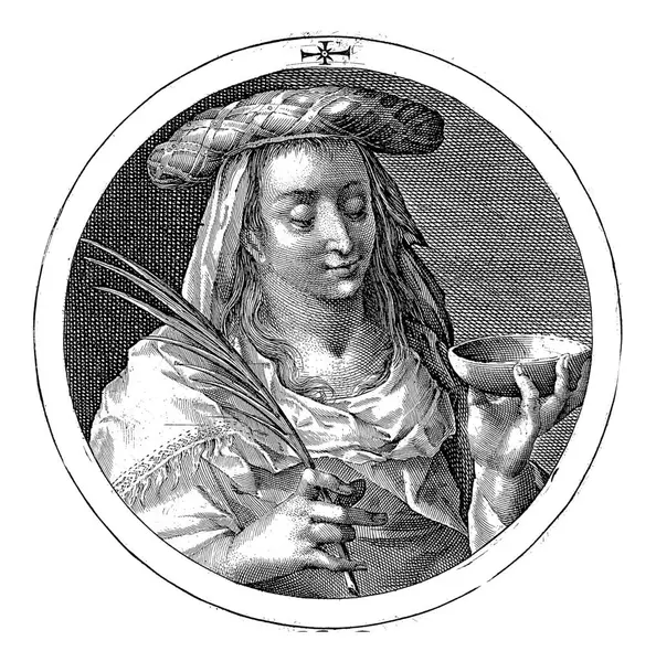 Tiburtine Sibyl Crispijn Van Passe 1601 Bust Tiburtine Sibyl Her — Stock Photo, Image