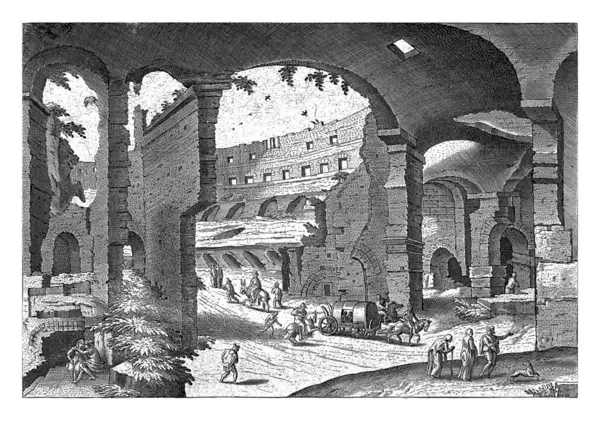 Utsikt Över Ruinerna Colosseum Hendrick Van Cleve 1585 Utsikt Över — Stockfoto