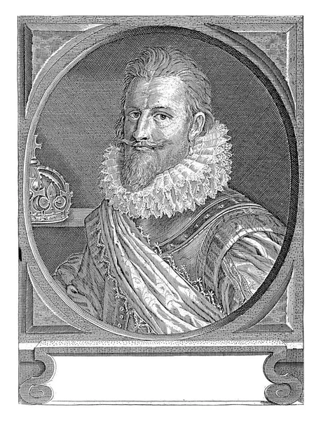 Портрет Крістіана Короля Данії Пітера Йоде 1628 1670 Бюст Портрет Стокова Картинка