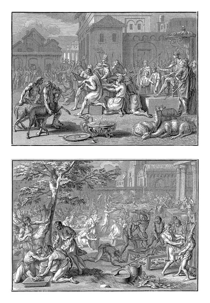 Sacrificial Feasts Indians Peru Bernard Picart Workshop Bernard Picart 1723 — стоковое фото