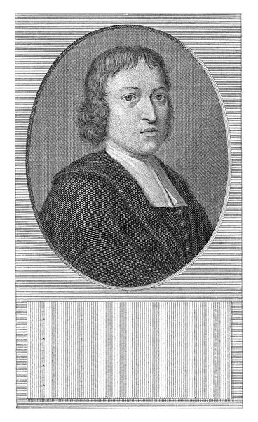Portret Van Michael Fortgens Jacob Folkema Naar Nicolaas Bidloo 1702 Rechtenvrije Stockfoto's