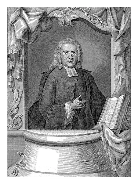 Houbraken Jan Maurits Quinkhard 1762 Barent Bakker의 설교자 요하네스 보스케의 로열티 프리 스톡 이미지