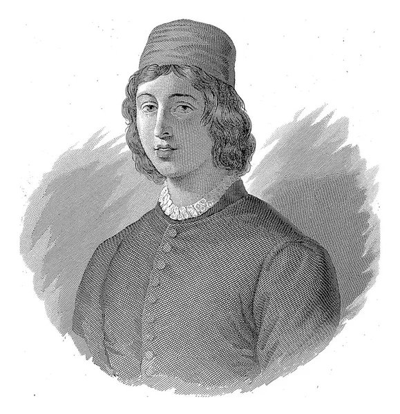 Portret Malarza Masaccio Francesco Clerici 1855 1865 Rocznik Zdjęcie Stockowe