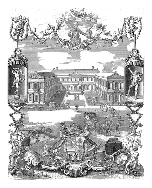 Noordeinde Slott Haag Och Porträttet William 1754 1755 Ernst Ludwig Royaltyfria Stockbilder