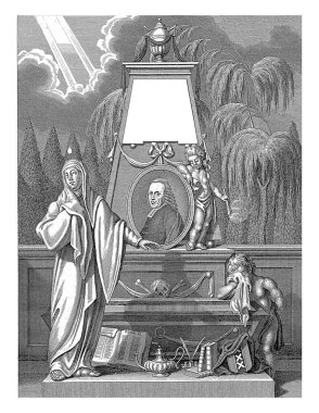 Henricus van Herwerden, Noach van der Meer (II) anısına, 1805 yılında Papaz Henricus van Herwerden anısına yapılan anıt. Portresinin yanında elinde el feneriyle bir putto var..