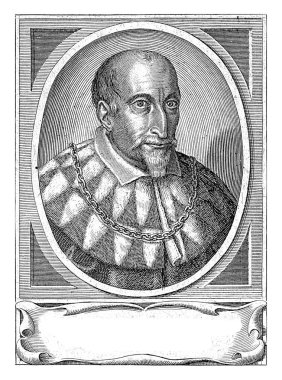 Hieronymus Buccaferreus 'un portresi, Johann Friedrich Greuter, 1599 - 1662, eski gravür..