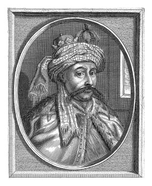 Assartus Atrabantes 'in Portresi, Cornelis Meyssens, 1650 - 1670 Assartus Attrabantes Portresi, Tatar sürahisi. Unvanı Latince, kenar boşluğunda..